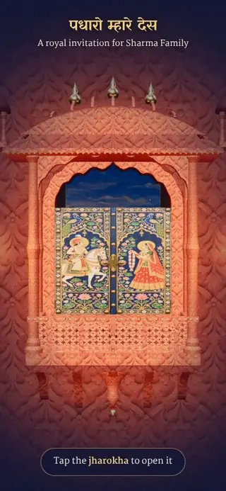 Rajwadi · Rajasthani wedding invitation website design