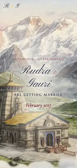 Kedarnath · Devotional wedding invitation website design